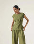SLEEVESLESS FITTED BLOUSE
